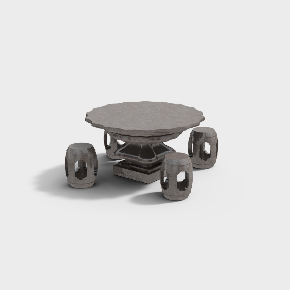 Park modern stone chair table