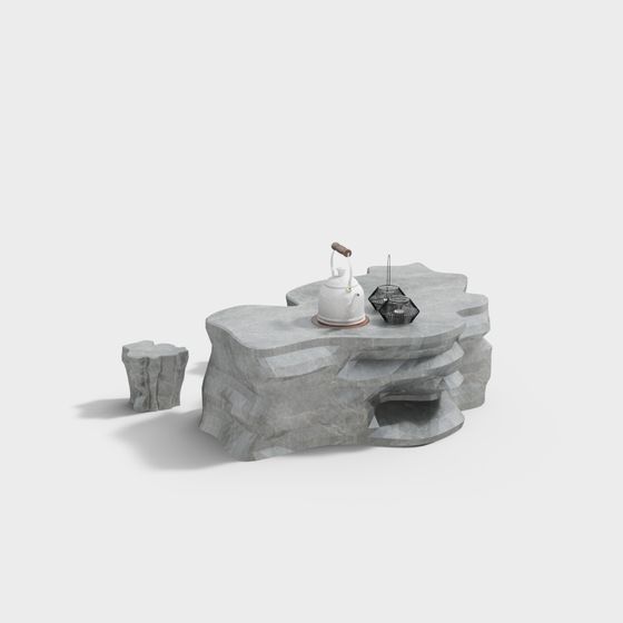 Rock Tea Table 3D Model