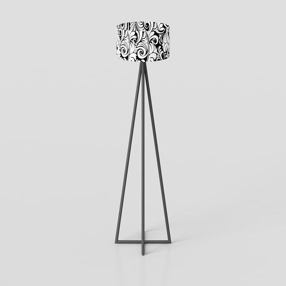 Unique Low-Poly Floor Lamp 3D model