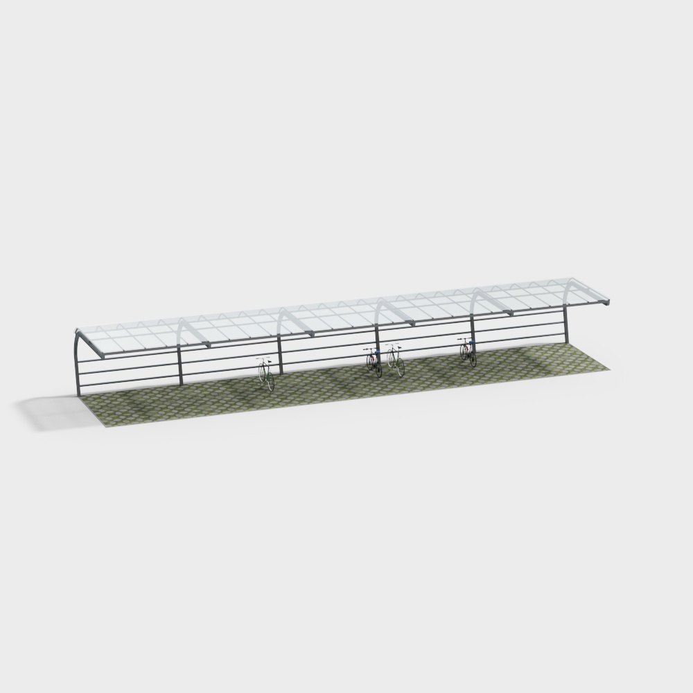 Low Poly Bicycle Shed 3D model