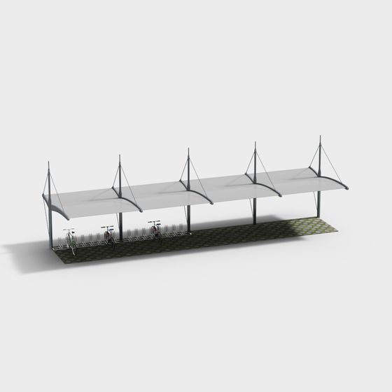 Urban Bike Shelter 3D Model
