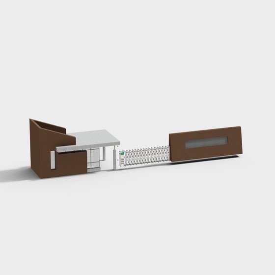 Urban Gate 3D model - Modern Architectural Design