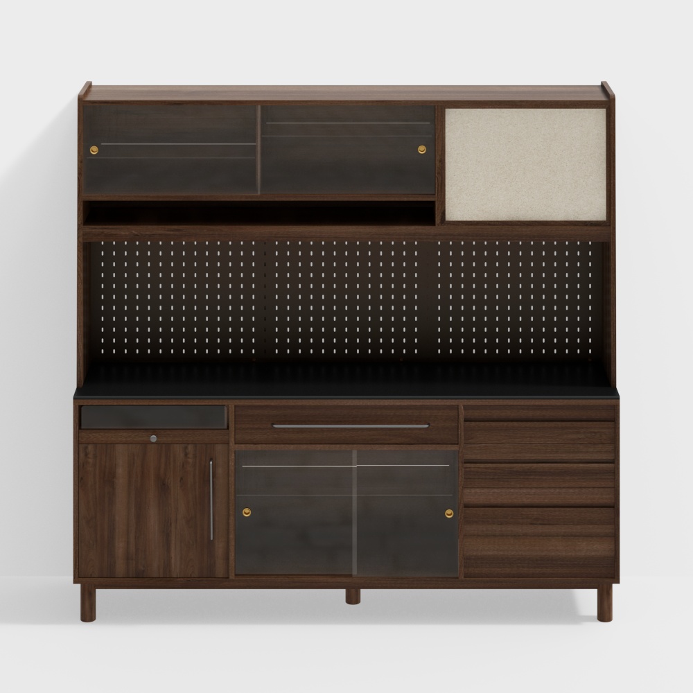 Two Black Furniture squirrel side Cabinets 2023 210cm black walnuts