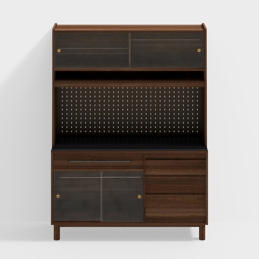 Two Black Furniture squirrel side Cabinets 2023 150cm black walnuts