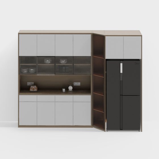 Minimalist Kitchen Cabinet 3D model