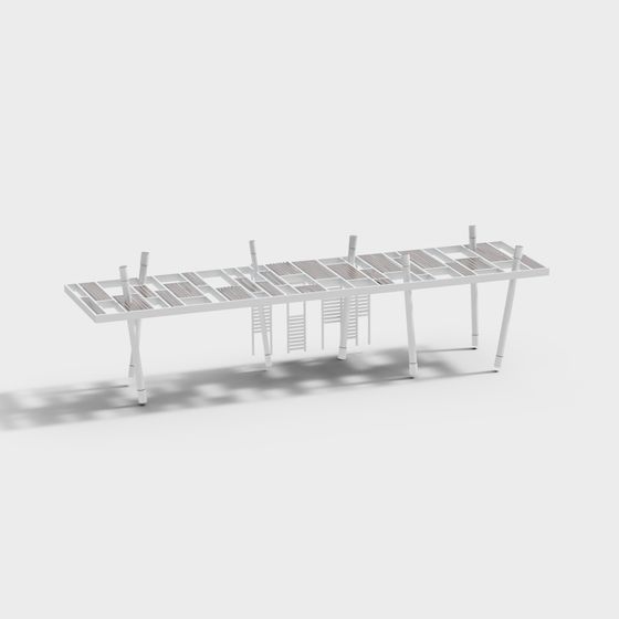 Urban Bench 3D model for Public Spaces
