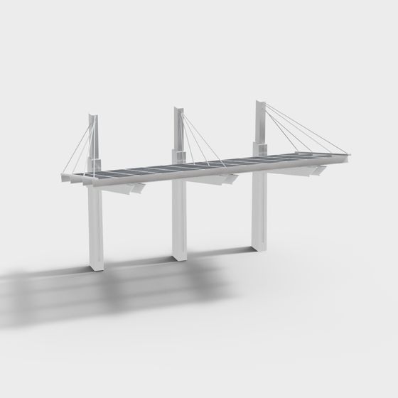 Futuristic Bridge 3D Model for Modern Cities
