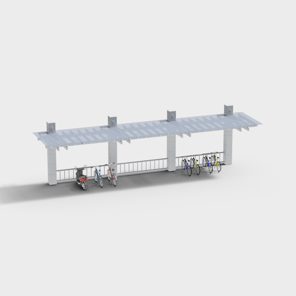 Minimalist Low-Polygon Train Station 3D model