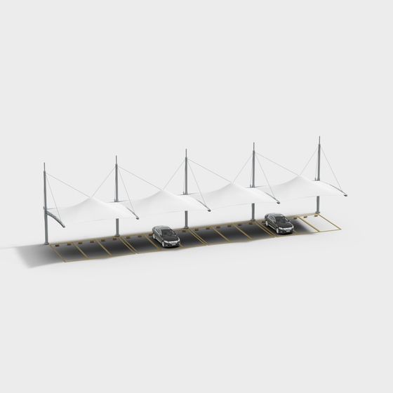 Urban Canopy Parking 3D model for Modern Design