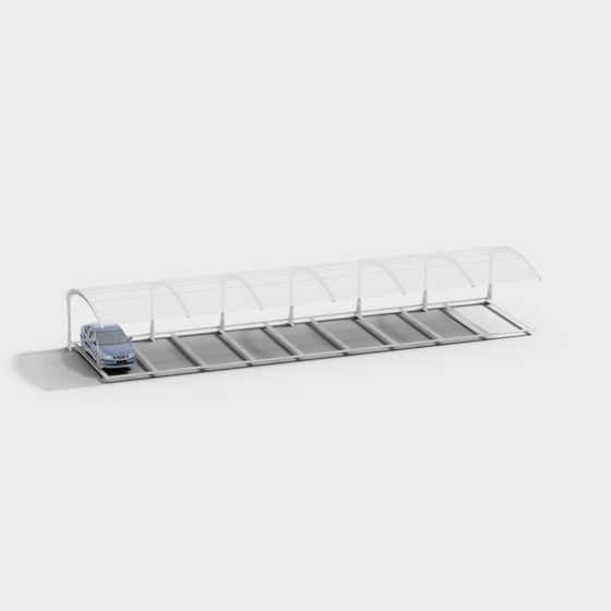 Transparent Garage 3D model