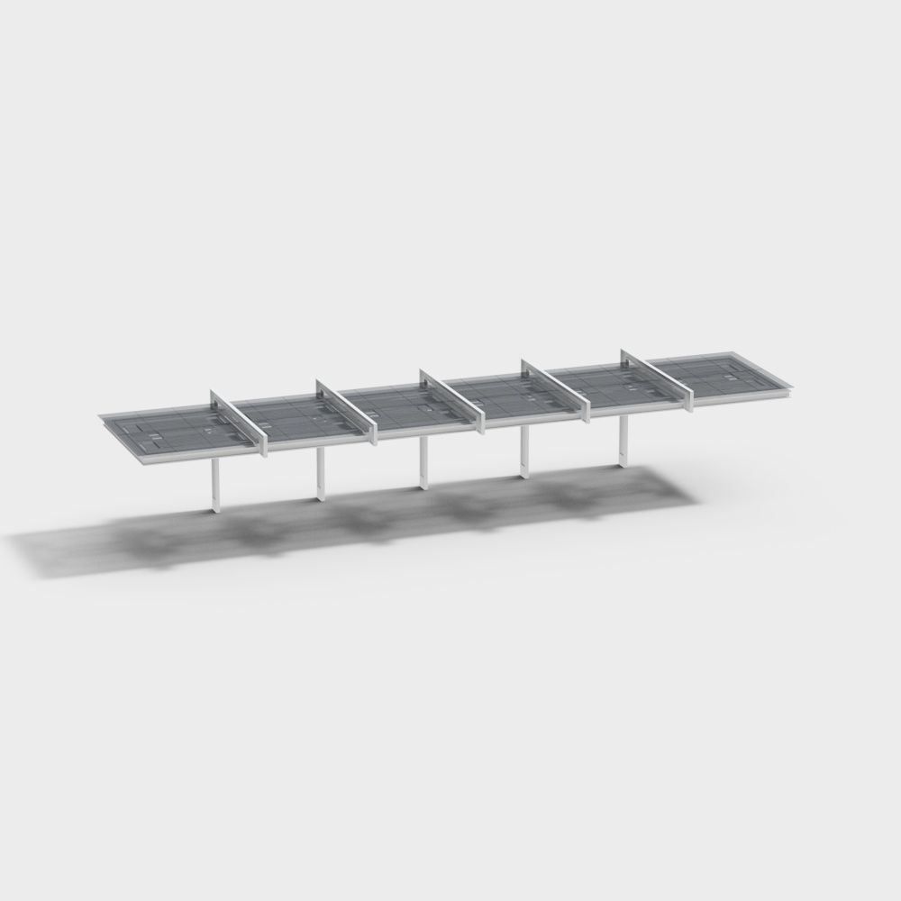 Artistic aluminum bar roof bicycle shed