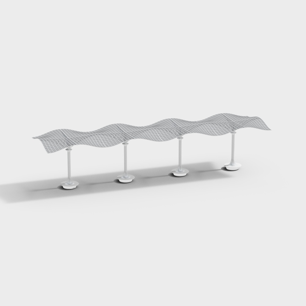 Park corrugated glass roof carport