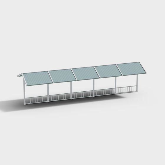 Urban Bus Stop 3D model Design