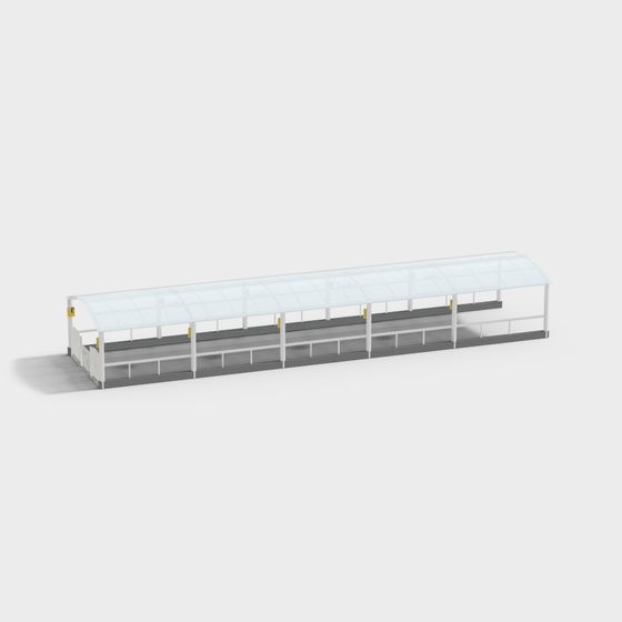 Modern Minimalist Train Station 3D model