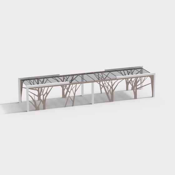 Forest Canopy Modern Pavilion 3D model