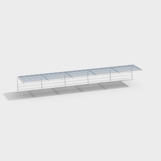 Low-Poly Glass Greenhouse 3D model
