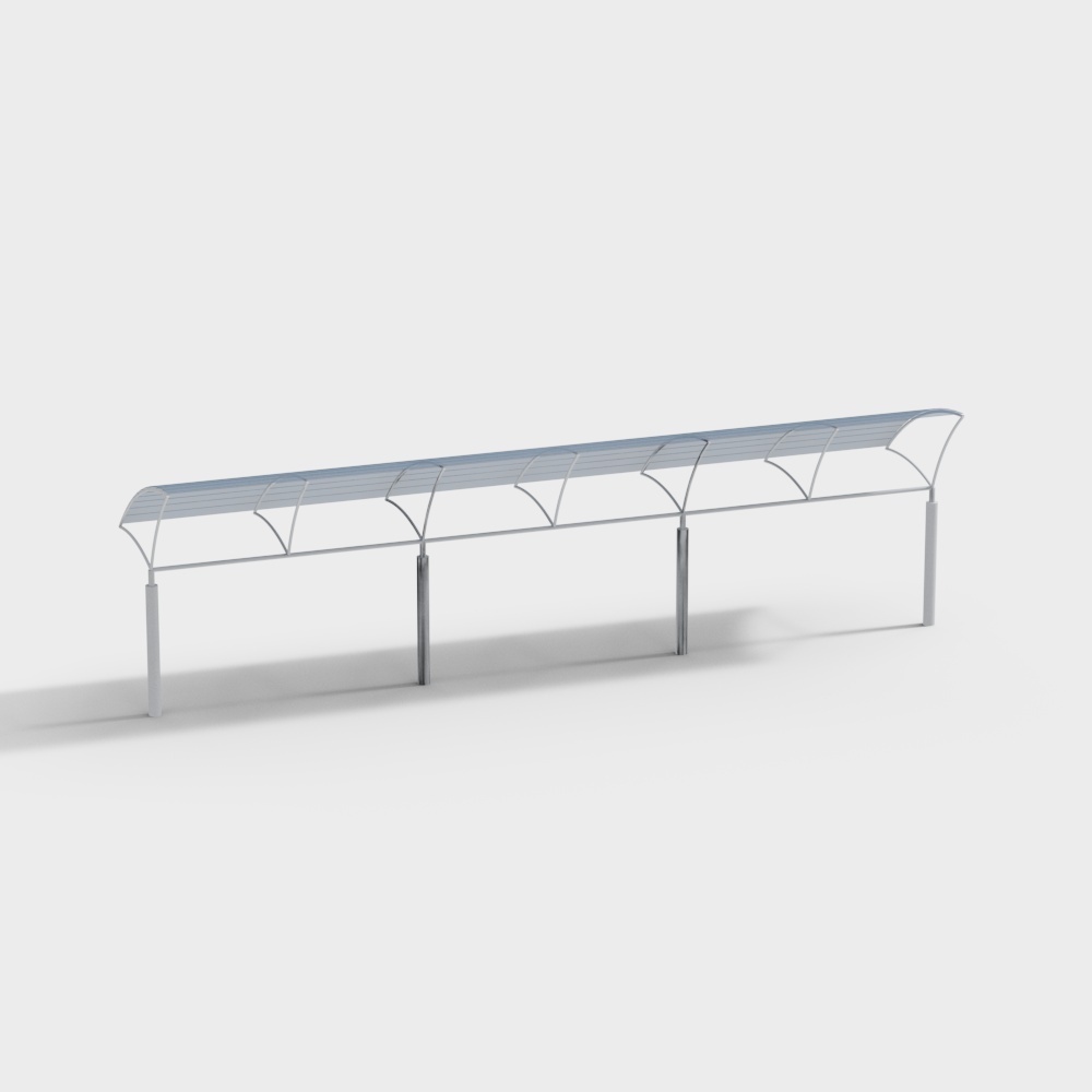 โรงจอดรถหลังคากระจกแบบเรียบ