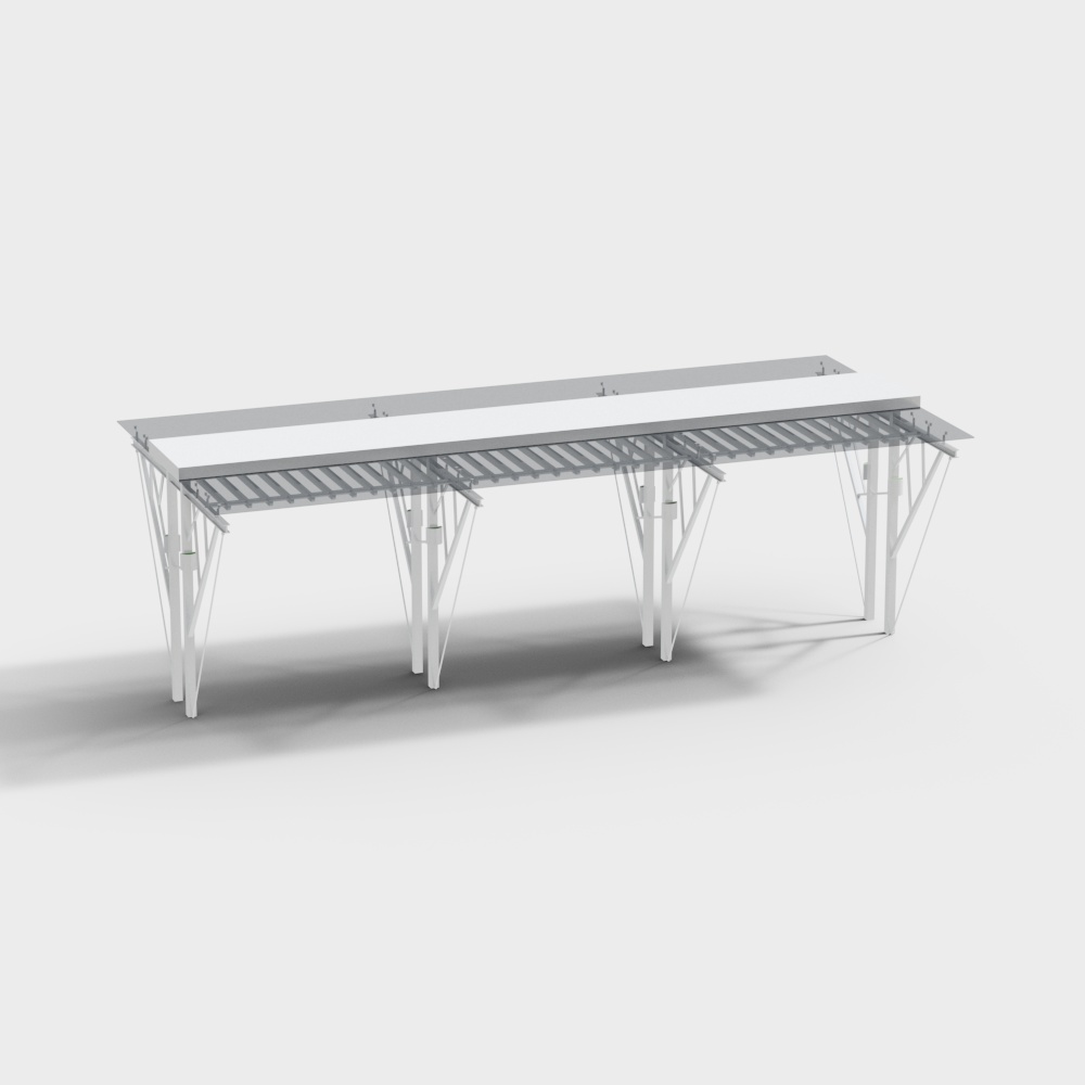 Outdoor rainproof open glass roof carport