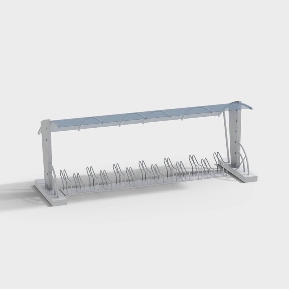 ショッピングモール 路傍 自転車小屋