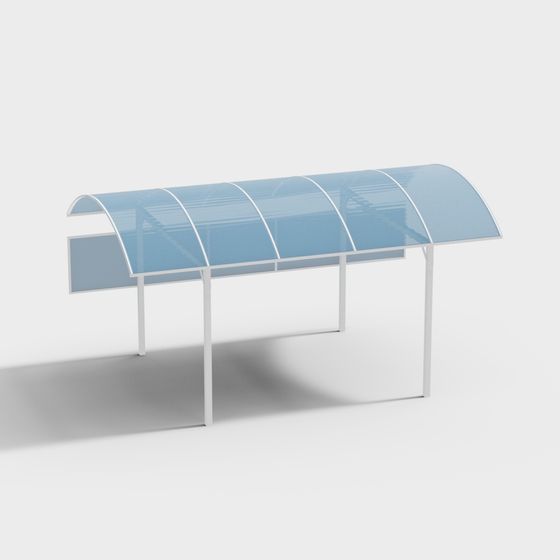 Transparent Glass Canopy 3D Model