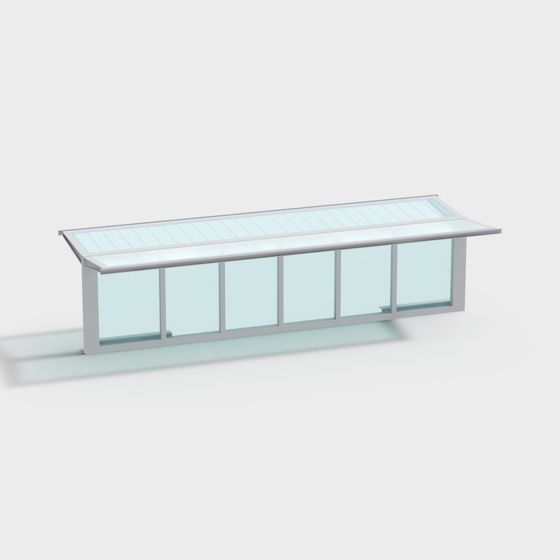 Modern Glass Greenhouse 3D model