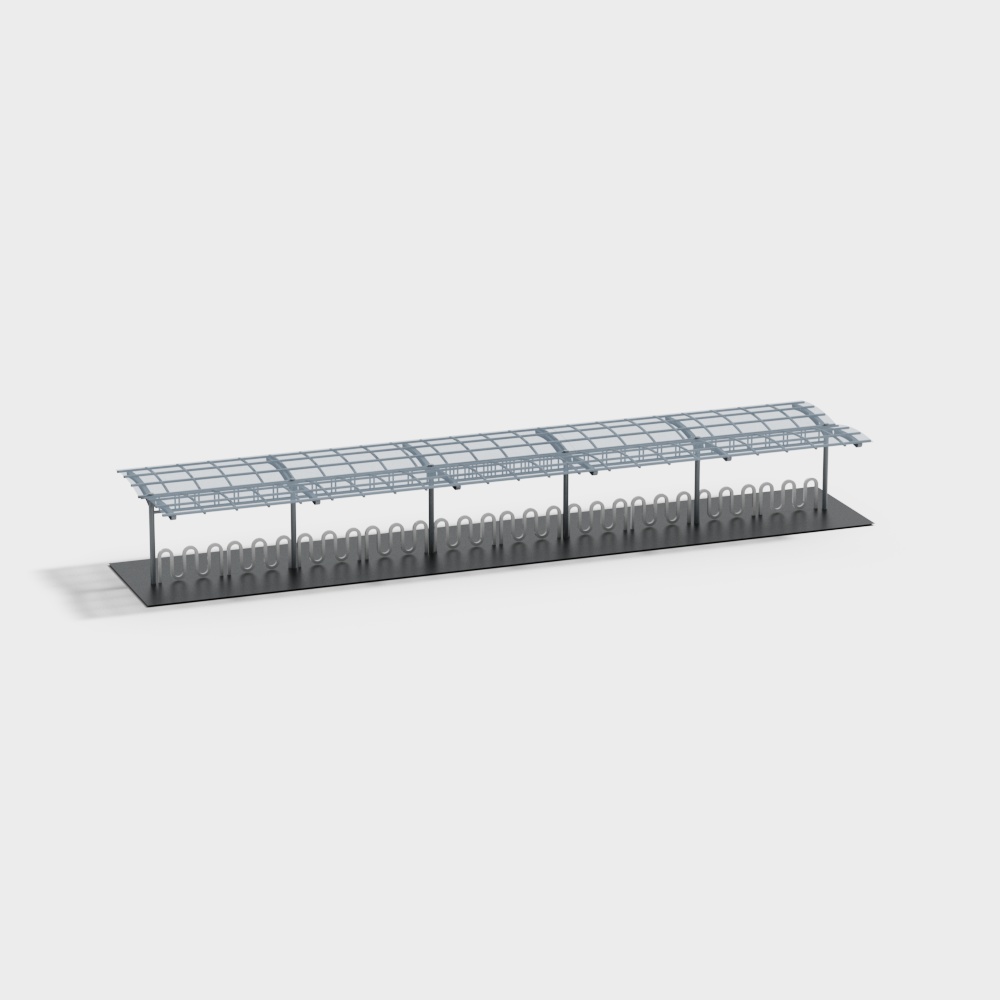 Futuristic Parking Lot Low-Poly 3D model