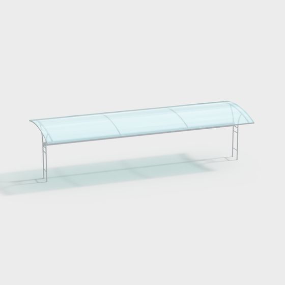 Modern Low-Poly Glass Canopy 3D Model