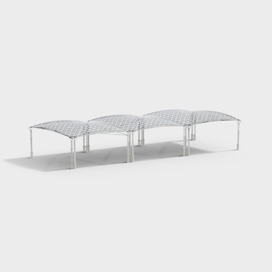 Modern Metal Canopy 3D model