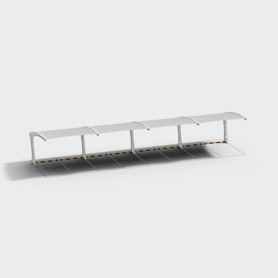 Minimalist Bus Stop 3D model