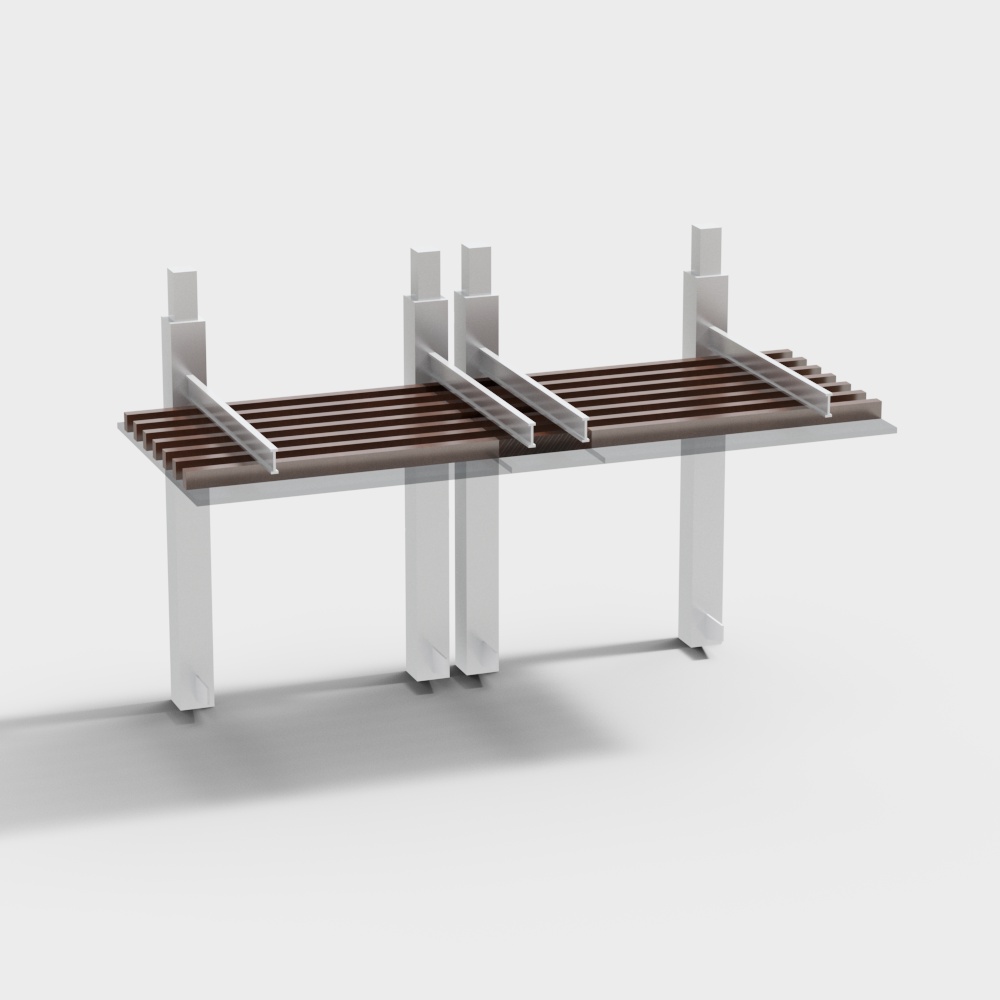 Simple wooden glass roof carport