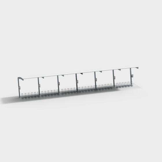 Low-Poly Bicycle Parking Rack 3D model