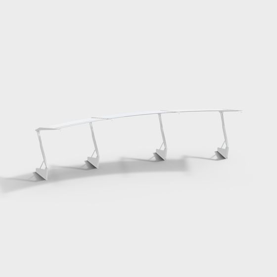 Sleek Modern Desk 3D model for Creative Projects
