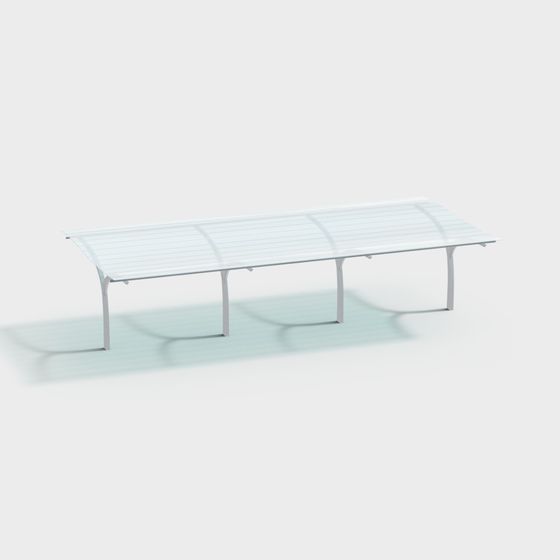 Modern Arc Bench 3D model