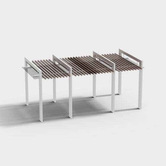 Minimalist Wooden Pavilion 3D model