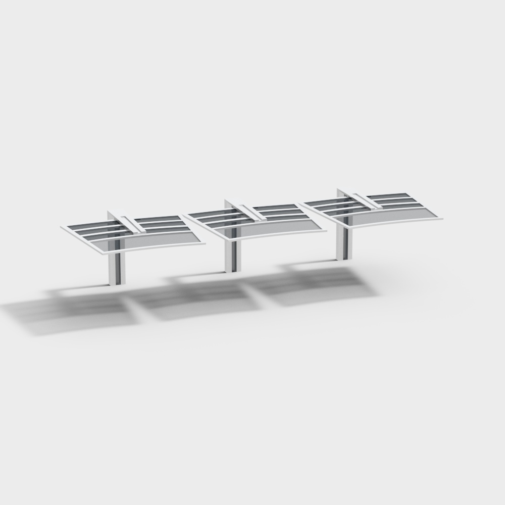 Simple design glass roof carport