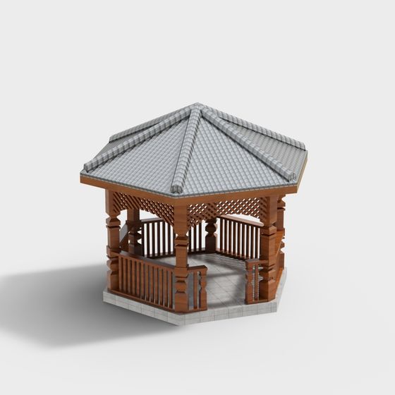Exquisite Traditional Chinese Pavilion 3D model