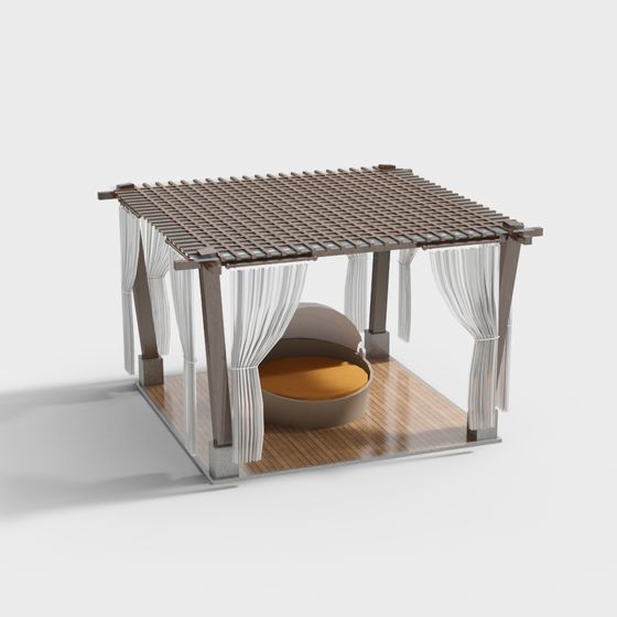Tranquil Outdoor Lounge 3D model for Modern Design