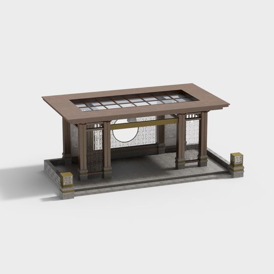 Elegant Oriental-Inspired 3D Model for Modern Design