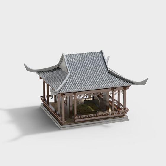 East Asian Pavilion 3D model