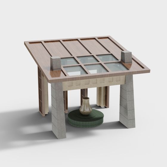 Urban Light Low-Poly Furniture 3D model