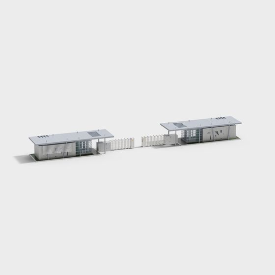 Contemporary Low-Polygon Building 3D model