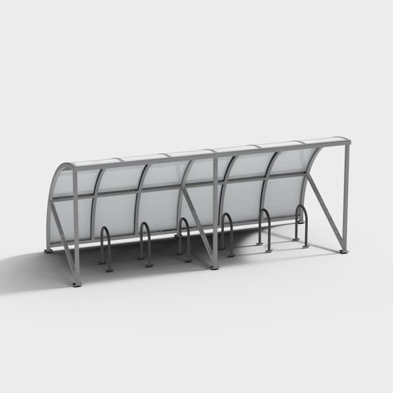 Sleek Bicycle Shelter 3D model