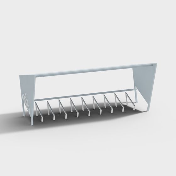 Futuristic Minimalist Bicycle Rack 3D model