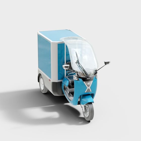 Stylish Electric Trike 3D Model for Urban Environments