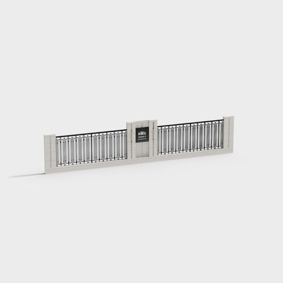 Elegant Iron Gate 3D Model for Modern Designs