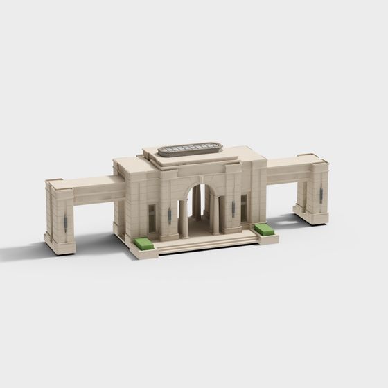 Low Polygon Vintage Arch 3D model