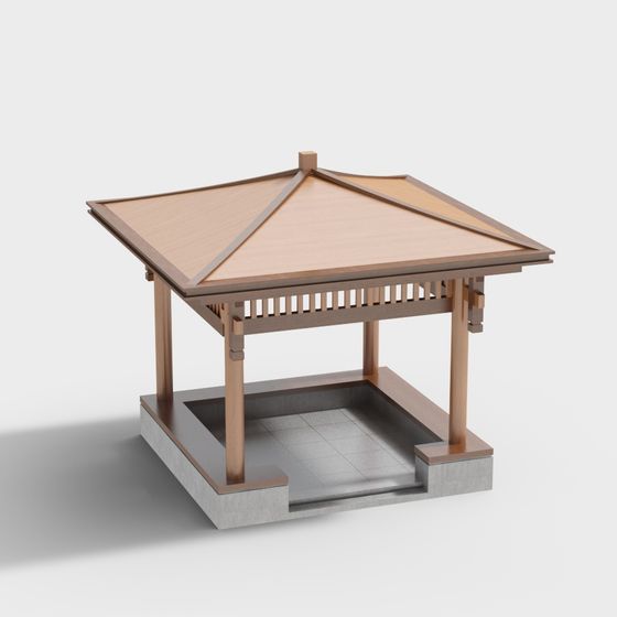 Traditional Eastern Courtyard 3D model