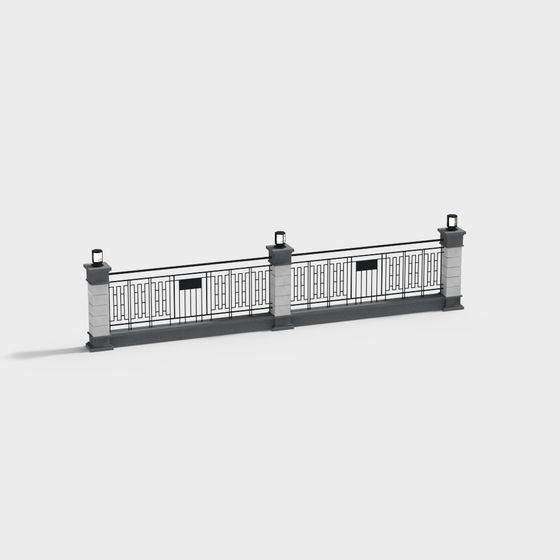 Urban Boundary Railing 3D model