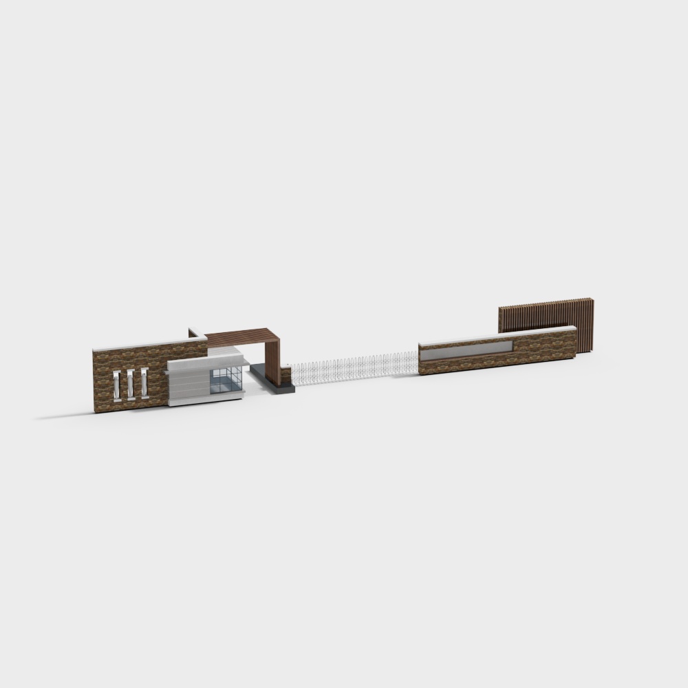 Low-Polygon Modern Building 3D model