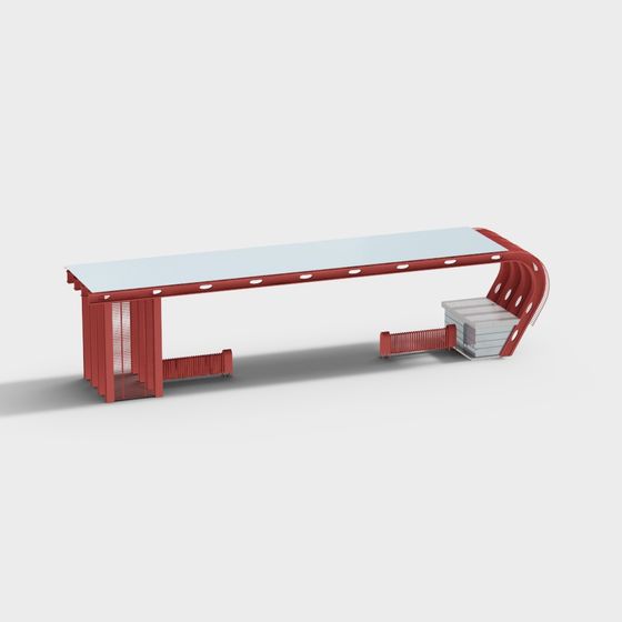 Urban Bus Shelter 3D model